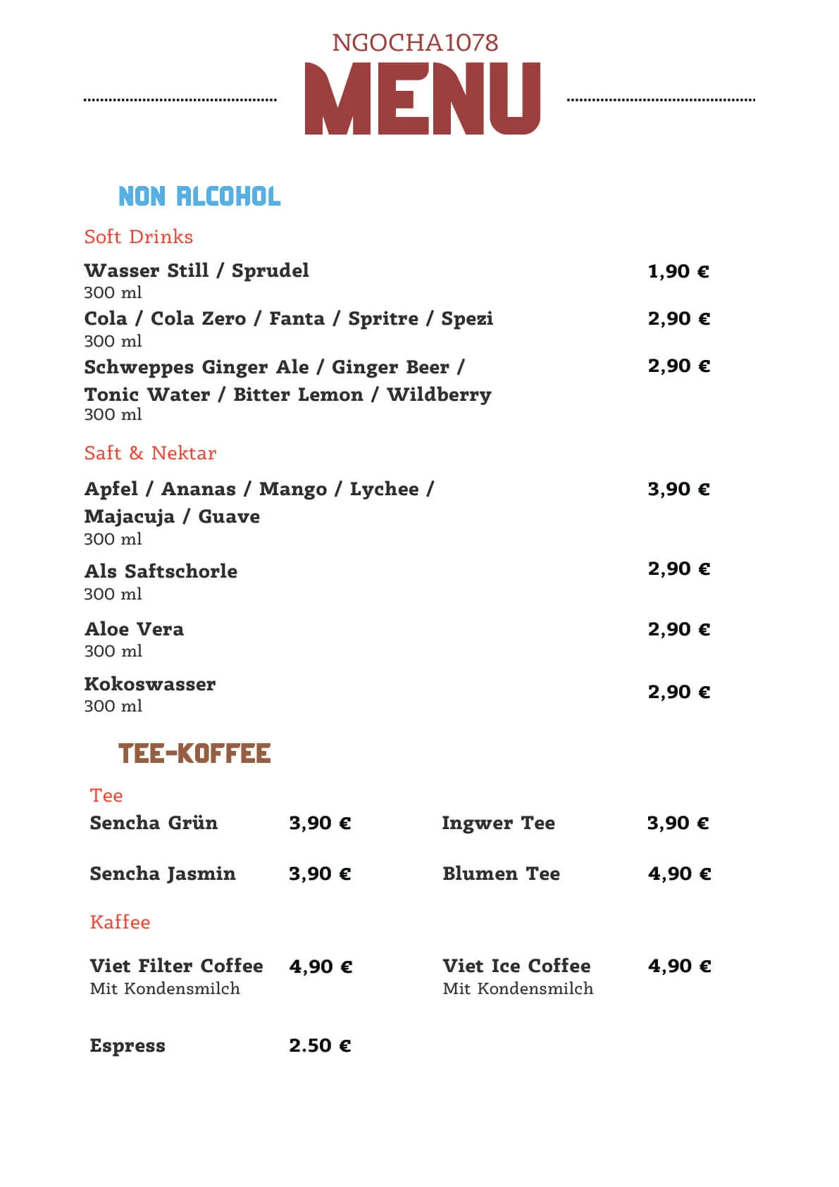 Menu_1  - Ngoc Ha Restaurant