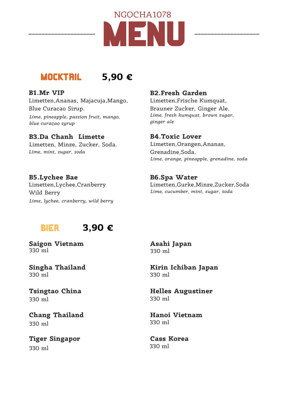 Menu_2  - Ngoc Ha Restaurant