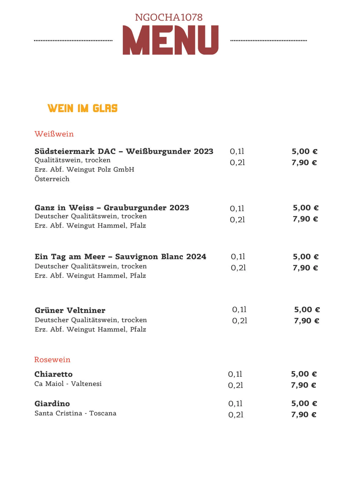 Menu_5  - Ngoc Ha Restaurant