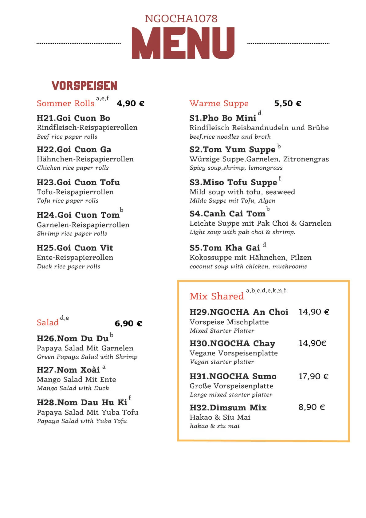 Menu_8  - Ngoc Ha Restaurant